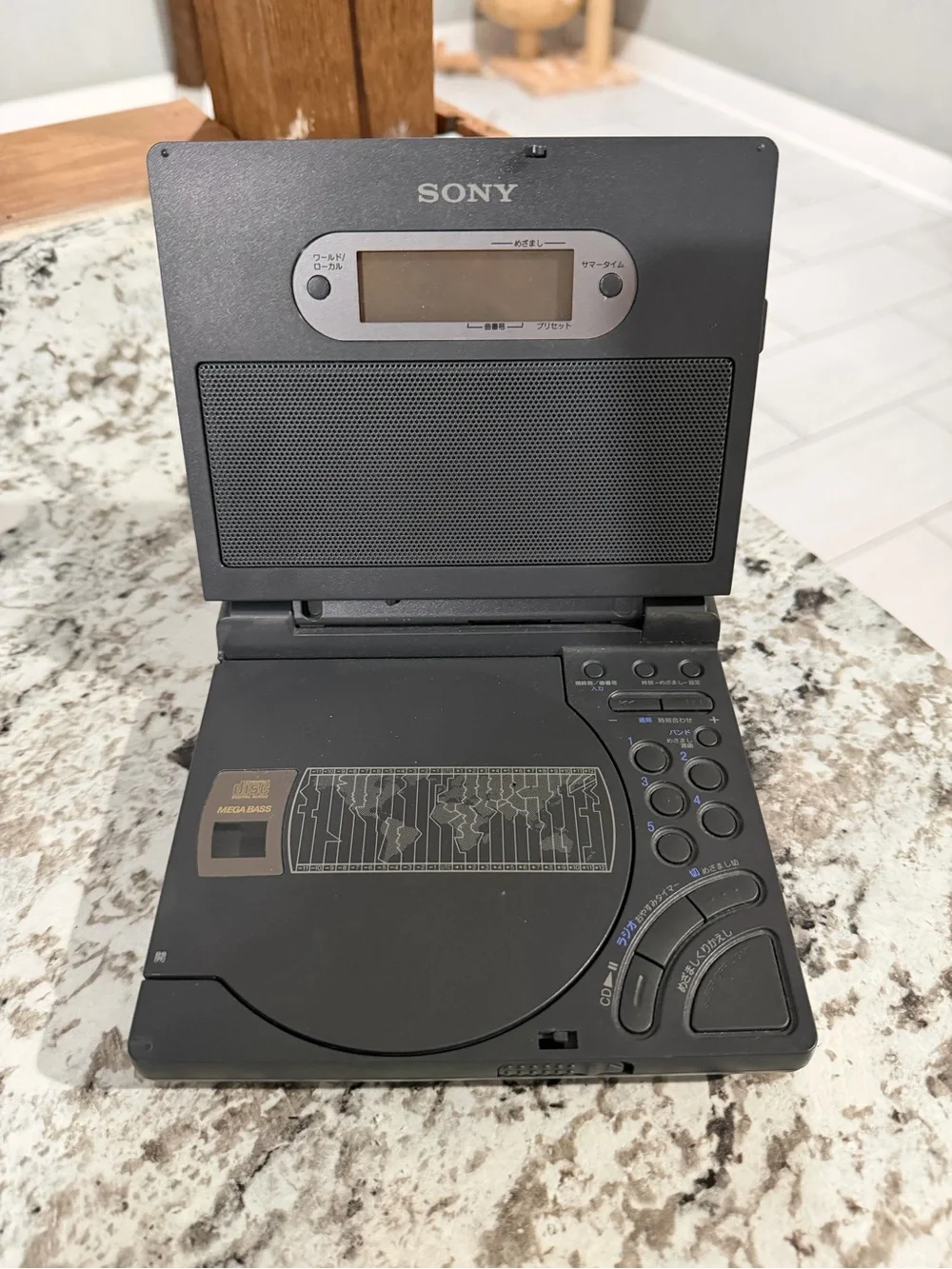 Vintage Sony World Time CD Clock Radio JPN Import FOR PARTS/REPAIR not working